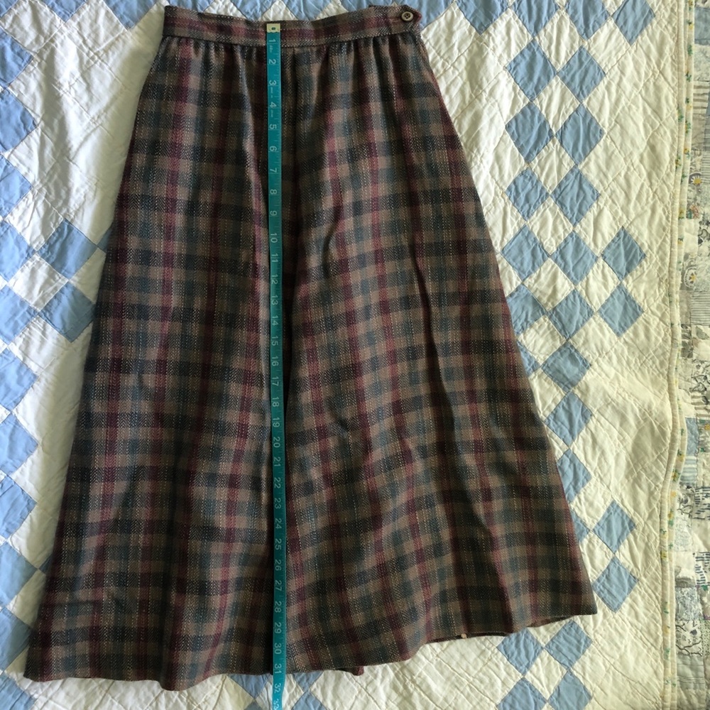 Vintage Pleated Wool Skirt